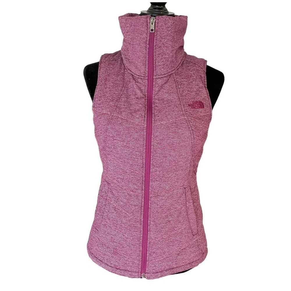 The North Face Pseudio Vest Plum Purple Quilted Mock Neck Women Small Petite